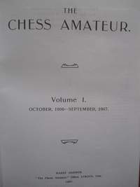 Chess Amateur, Vol. 1