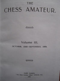 Chess Amateur, Vol. 3