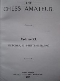 Chess Amateur, Vol. 11