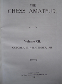Chess Amateur, Vol. 12