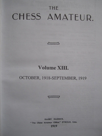 Chess Amateur, Vol. 13