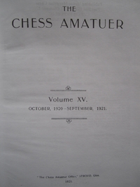 Chess Amateur, Vol. 15