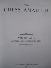 Chess Amateur, Vol. 17
