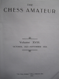Chess Amateur, Vol. 18