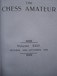 Chess Amateur, Vol. 23
