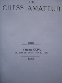 Chess Amateur, Vol. 24